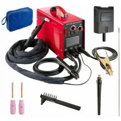 AREBOS Poste à Souder TIG | WIG 180HF Ignition Onduleur | 10-180A | Faible Émission De Fumée - Rouge