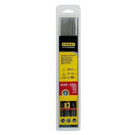 Stanley 460716 Electrode Acier Diamètre 1,6 Mm 17 Pièces 1 Stanley 460716 Electrode Acier Diamètre 1,6 Mm 17 Pièces