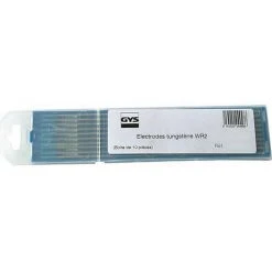 GYS VE : 10 Electrode En Tungstene (bleu) Acier Compatible, Inox, Alu (AC/DC) 150mm,WR2, D : 2 CC/CA