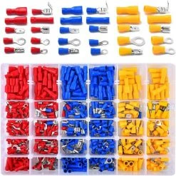 GUAZHUNIFR Cosses Electriques ， Fiches Et Embases Plates Connecteurs à Sertir Assortiment Connecteurs électriques Connecteurs Bout à Bout Kits De Bornes De Connexion Jeu De Gaines Thermorétractables Guazhuni 480 Pièces