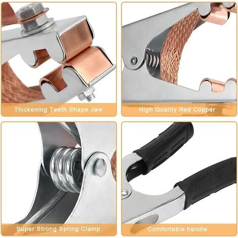 GUAZHUNIFR Pince De Masse Pour Soudure à L'arc,Pince De Masse, Pince De Masse Soudure, Pince De Masse Laiton, Fabriqué En Fer, Durable, Sûr Et Stable, Confortable à Tenir, Adapté Au Soudage électrique Guazhuni(500A) 2 GUAZHUNIFR Pince De Masse Pour Soudure à L'arc,Pince De Masse, Pince De Masse Soudure, Pince De Masse Laiton, Fabriqué En Fer, Durable, Sûr Et Stable, Confortable à Tenir, Adapté Au Soudage électrique Guazhuni(500A) – Image 2