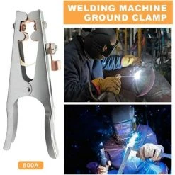 GUAZHUNIFR Pince De Masse, Pince Soudure, 1 Pince De Terre De Soudage, Fait De Fer + Laiton, Solide Et Durable, Matériel De Soudage Professionnel, Guazhuni (800A) -Soudure à larc Sales Store 46565443 4