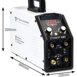 STAHLWERK CT550 ST - Soudeuse Compacte TIG / MMA Avec Coupeuse Plasma Jusqu'à 12 Mm, TIG / MMA 200 A + Coupe 50 A, Garantie* 7 Ans -Soudure à larc Sales Store 51198588 4