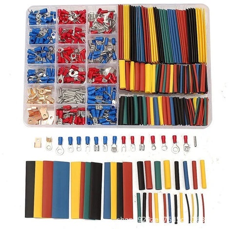 Ensemble De Boîtiers De Fils électriques, Bornes à Sertir De 350 PCS Connecteurs à Bout à Bout + 328 Tubes De Thermo-rétraction (678pcs)Macaron 1 Ensemble De Boîtiers De Fils électriques, Bornes à Sertir De 350 PCS Connecteurs à Bout à Bout + 328 Tubes De Thermo-rétraction (678pcs)Macaron