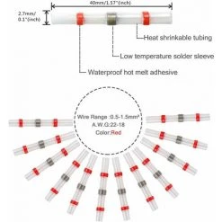 Cosses Electriques Souder Gaine Terminaux Thermorétractables Cuivre Electrique, Fil Câble Connecteur Macaron -Soudure à larc Sales Store 53106877 3