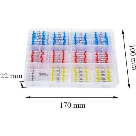 Joint De Soudure Connecteur De Fil 300 Pièces Cosse Thermosoudable Connecteurs De Soudure Gaine Thermorétractable Souder Joint Fil Câble Connecteur à Bout Seal Connecteurs Macaron 5 Joint De Soudure Connecteur De Fil 300 Pièces Cosse Thermosoudable Connecteurs De Soudure Gaine Thermorétractable Souder Joint Fil Câble Connecteur à Bout Seal Connecteurs Macaron – Image 5