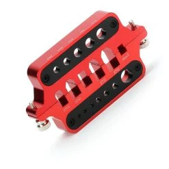 Support D'outil De Soudure Rouge En Métal RC Durable Modèle Drone De Voiture Outil De Soudage Marin Connecteur De Prise T （Rouge）Macaron