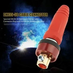 Connecteur De Câble De Soudage DKJ35-50 Connecteur De Câble à Raccord Rapide Rouge Avec Prise Pour Machine à Souder Macaron -Soudure à larc Sales Store 53106901 5