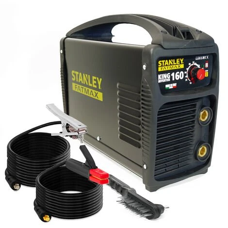 Poste à Souder INVERTER STANLEY FATMAX KING 160 PRO 100% Duty Cycle MMA Electrodes Acier Inox Fonte Basiques 1.6 à 4 Mm 1 Poste à Souder INVERTER STANLEY FATMAX KING 160 PRO 100% Duty Cycle MMA Electrodes Acier Inox Fonte Basiques 1.6 à 4 Mm