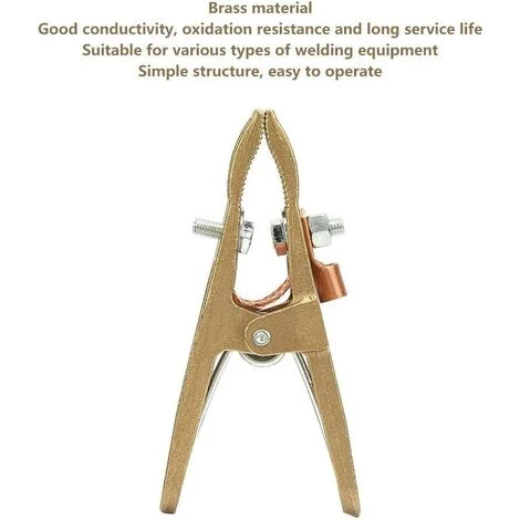 FLYME Clips De Masse De Soudage, En Laiton Clips De Câble De Mise à La Terre Clips Pour La Construction De Machines à Souder (500A) 2 FLYME Clips De Masse De Soudage, En Laiton Clips De Câble De Mise à La Terre Clips Pour La Construction De Machines à Souder (500A) – Image 2