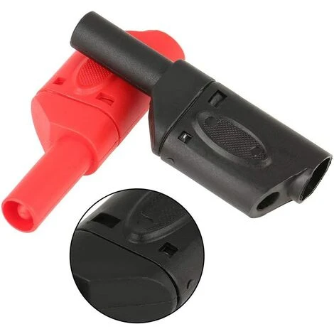 TINOR 10 Pièces Connecteurs Bananes Enfichables 4 Mm De Sécurité Entièrement Isolés Rouge Noir 2 TINOR 10 Pièces Connecteurs Bananes Enfichables 4 Mm De Sécurité Entièrement Isolés Rouge Noir – Image 2