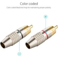 IRISFR Lilaris 8Pcs RCA Connecteur Male,Connecteurs Audio Vidéo RCA,RCA Terminal Connecteur Audio,RCA Connecteur à Sans Soudure,Connecteurs RCA Plug Jack -Soudure à larc Sales Store 58807729 4