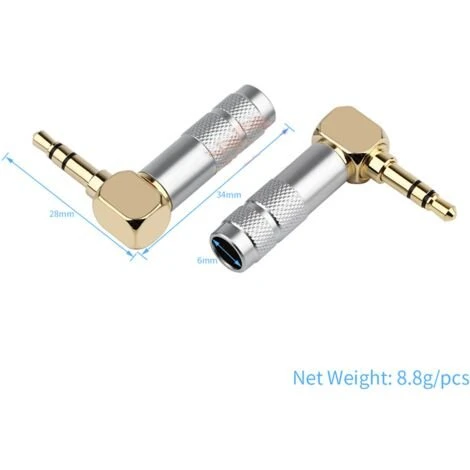 IRISFR Lilaris 2X Prise Mini Jack 3,5mm Coude Male à Souder Stéréo Fiche Male MiniJack 3.5 Mm Connecteur Soudure Angle 90° Angle Plaque Or 2 IRISFR Lilaris 2X Prise Mini Jack 3,5mm Coude Male à Souder Stéréo Fiche Male MiniJack 3.5 Mm Connecteur Soudure Angle 90° Angle Plaque Or – Image 2