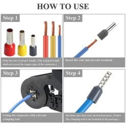 IRISFR Lilaris 1800 Pcs Boîtes à Bornes Sertir Isolées Embouts De Câblage Câble De Cosses 0,5-10,00 Mm² Pour Pince Électricien 7 IRISFR Lilaris 1800 Pcs Boîtes à Bornes Sertir Isolées Embouts De Câblage Câble De Cosses 0,5-10,00 Mm² Pour Pince Électricien -Soudure à larc Sales Store 58807748 3