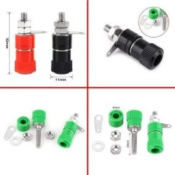 IRISFR Lilaris 4 Mm Fiche Banane Audio Speaker Wire Connecteur De Câble,4mm Connecteurs Isolee De Prise Socket Pour Câbles De Haut-parleur, Plaque Murale Et Plus+Tester La Pince Crocodile，30 Pièces -Soudure à larc Sales Store 58807753 3