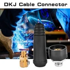 IRISFR Lilaris DKJ Soudage TIG Câble Panneau Connecteur Et Prise De Panneau Adaptateur Rapide(DKJ10-25 Noir)une Pièce -Soudure à larc Sales Store 58807781 5
