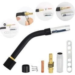 IRISFR Lilaris 24 Pcs Accessoires Soudage D'usure, 10 Tubes De Contact M6 0.8, 5 Buses, 2 Supports Tube Contact, 3 Ressorts Maintien, 2 Douilles Isolante, 1 Clé, 1 Col De Cygne Pour MIG MAG MB15 Soudeur -Soudure à larc Sales Store 58807783 3