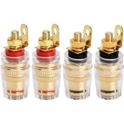 MACARON Connecteur De Prise Banane Pour Borne De Haut-Parleur Amplificateur Plaque Murale（4 Pièces 4 Mm）LO-Ron