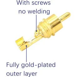 MACARON Fiche Audio RCA, AV Stéréo Mâle Or Plaqué Avec Ressort Coaxiale Audio Sans Soudure Adaptateur Pour Transfert Entre Les Interfaces De Matériel Audio (4-Pack)LO-Ron -Soudure à larc Sales Store 60414049 3