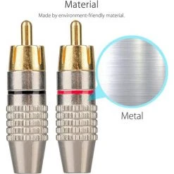 MACARON RCA Connecteur Male,Connecteurs Audio Vidéo RCA,RCA Terminal Connecteur Audio,RCA Connecteur à Sans Soudure,Connecteurs RCA Plug Jack（16pcs）LO-Ron -Soudure à larc Sales Store 60414058 3