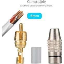 MACARON RCA Connecteur Male,Connecteurs Audio Vidéo RCA,RCA Terminal Connecteur Audio,RCA Connecteur à Sans Soudure,Connecteurs RCA Plug Jack（16pcs）LO-Ron -Soudure à larc Sales Store 60414058 5