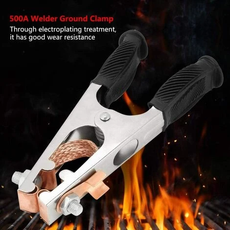 MACARON Gear Pince De Masse De Soudage, Pince De Terre De Soudage Galvanisée Pince De Tige De Terre 500A Magnétique Bonne Conductivité Pour Soudeur Pour Soudeur Manuel(US Type)LO-Ron 4 MACARON Gear Pince De Masse De Soudage, Pince De Terre De Soudage Galvanisée Pince De Tige De Terre 500A Magnétique Bonne Conductivité Pour Soudeur Pour Soudeur Manuel(US Type)LO-Ron – Image 4