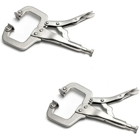 MACARON Lot De 2 Colliers De Serrage De Avec Patins Pivotants En Acier Pince étau De Soudage(170*85*15mm)LO-Ron 1 MACARON Lot De 2 Colliers De Serrage De Avec Patins Pivotants En Acier Pince étau De Soudage(170*85*15mm)LO-Ron