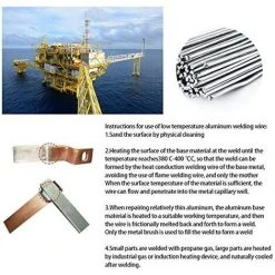 TINOR Baguette De Soudure, 50 Pièces électrodes De Soudage Soudure En Aluminium à Basse Température De 2,0 Mm - Tiges De Soudure Faciles à Fondre - Résistance à La Corrosion (50 Cm) -Soudure à larc Sales Store 64029079 3