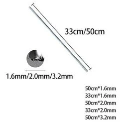TINOR Baguette De Soudure, 50 Pièces électrodes De Soudage Soudure En Aluminium à Basse Température De 2,0 Mm - Tiges De Soudure Faciles à Fondre - Résistance à La Corrosion (33 Cm) -Soudure à larc Sales Store 64032105 5