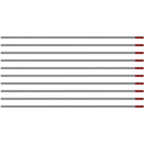 TINOR Soudage TIG Electrodes De Tungstène Avec 2% De Thorium WT20 (Rouge) 1,6mm * 150mm 10 Pièces Par Paquet 2 TINOR Soudage TIG Electrodes De Tungstène Avec 2% De Thorium WT20 (Rouge) 1,6mm * 150mm 10 Pièces Par Paquet – Image 2