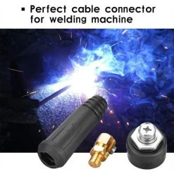 Soudage Câble Panneau Connecteur ，1 Pcs Prise De Panneau Adaptateur Rapide(DKJ10-25 Noir) 56Vingt -Soudure à larc Sales Store 64935847 4