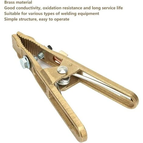 Laiton Pince De Masse,Pince De Terre à Souder Pour Souduremise à La Terre De Câble Pour La Machine De Soudure 1 Pcs (260A) 56Vingt 4 Laiton Pince De Masse,Pince De Terre à Souder Pour Souduremise à La Terre De Câble Pour La Machine De Soudure 1 Pcs (260A) 56Vingt – Image 4