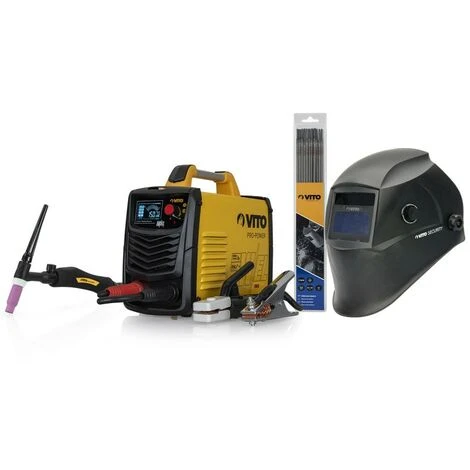 Poste A Souder Inverter Combiné ARC TIG 150A Torche TIG +12 Baguettes Ø 2.5 Mm + Cagoule Automatique + Mallette Luxe VITO 1 Poste A Souder Inverter Combiné ARC TIG 150A Torche TIG +12 Baguettes Ø 2.5 Mm + Cagoule Automatique + Mallette Luxe VITO
