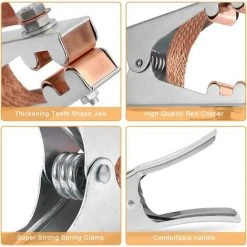 FLYME Pince De Masse, Pince Soudure, 1 Pince De Terre De Soudage, Fait De Fer + Laiton, Solide Et Durable, Matériel De Soudage Professionnel 7 FLYME Pince De Masse, Pince Soudure, 1 Pince De Terre De Soudage, Fait De Fer + Laiton, Solide Et Durable, Matériel De Soudage Professionnel -Soudure à larc Sales Store 67635991 3