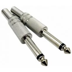 5pcs Jack Prise Jack 6,35mm Male à Souder Stéréo Fiche Male Connecteur Soudure 100% Métal,Yeurié